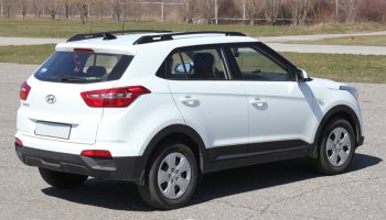 8 199 р. Комплект рейлингов АПС  Hyundai Creta  GS (2015-2021) дорестайлинг, рестайлинг (Серебристые без поперечин )  с доставкой в г. Владивосток. Увеличить фотографию 7