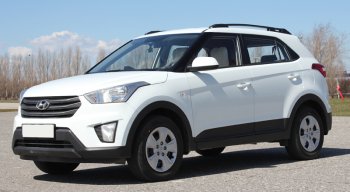 8 199 р. Комплект рейлингов АПС  Hyundai Creta  GS (2015-2021) дорестайлинг, рестайлинг (Серебристые без поперечин )  с доставкой в г. Владивосток. Увеличить фотографию 6