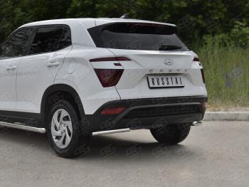 11 749 р. Защита заднего бампера (Ø42 мм, уголки, нержавейка) SLITKOFF  Hyundai Creta  SU (2020-2022)  с доставкой в г. Владивосток. Увеличить фотографию 2