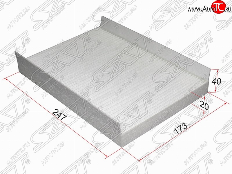 274 р. Фильтр салонный SAT (247х173х40 mm)  Hyundai I30  FD (2007-2012), KIA Ceed  1 ED (2006-2012)  с доставкой в г. Владивосток