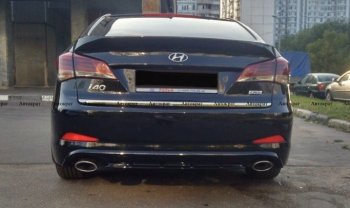 5 649 р. Юбка заднего бампера АВТОКРАТ Hyundai I40 1 VF дорестайлинг седан (2011-2015) (Неокрашенная)  с доставкой в г. Владивосток. Увеличить фотографию 4