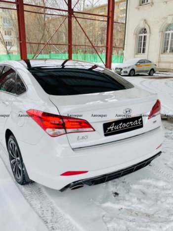 5 649 р. Юбка заднего бампера АВТОКРАТ Hyundai I40 1 VF дорестайлинг седан (2011-2015) (Неокрашенная)  с доставкой в г. Владивосток. Увеличить фотографию 2