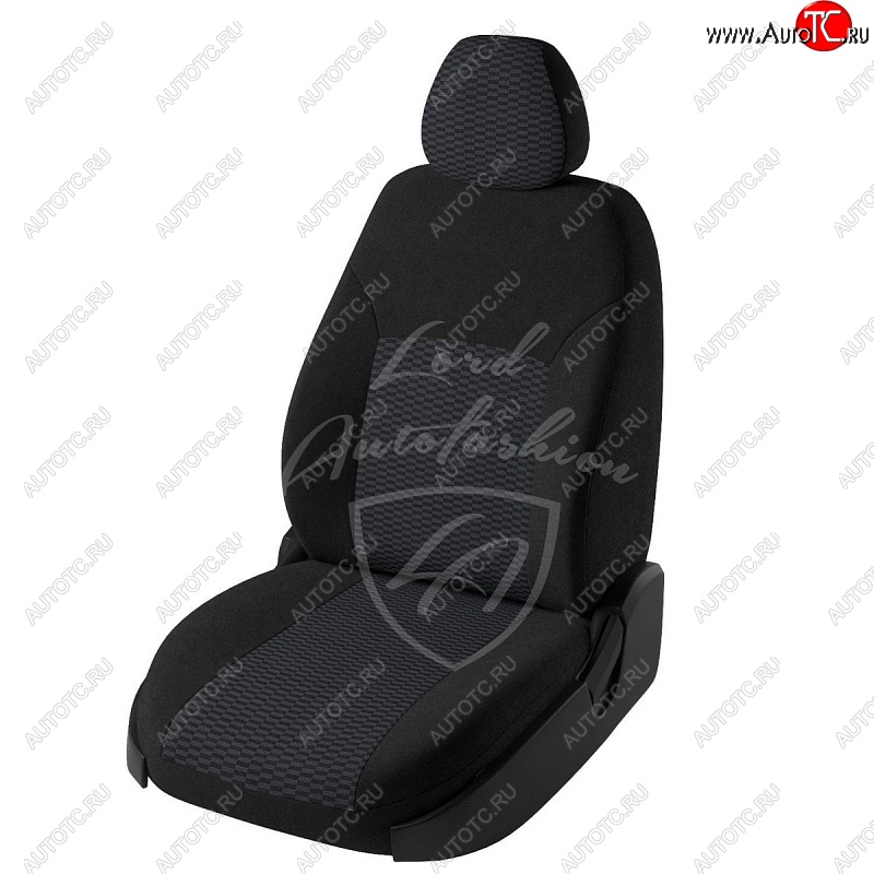 5 349 р. Чехлы для сидений Lord Autofashion Дублин (жаккард, раздельная спинка)  Hyundai Solaris  RBr (2010-2017) хэтчбэк дорестайлинг, хэтчбэк рестайлинг (Черный, вставка Прямоугольник черный)  с доставкой в г. Владивосток