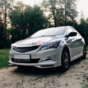 6 999 р. Решётка радиатора ZEUS  Hyundai Solaris  RBr (2014-2017) седан рестайлинг, хэтчбэк рестайлинг (Неокрашенная)  с доставкой в г. Владивосток. Увеличить фотографию 2