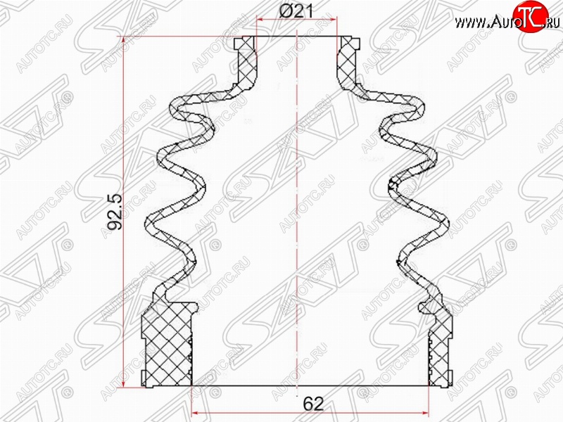 429 р. Пыльник ШРУСа (внутренний/передний) SAT  Hyundai Solaris  RBr (2010-2014), KIA Rio  3 QB (2011-2017)  с доставкой в г. Владивосток