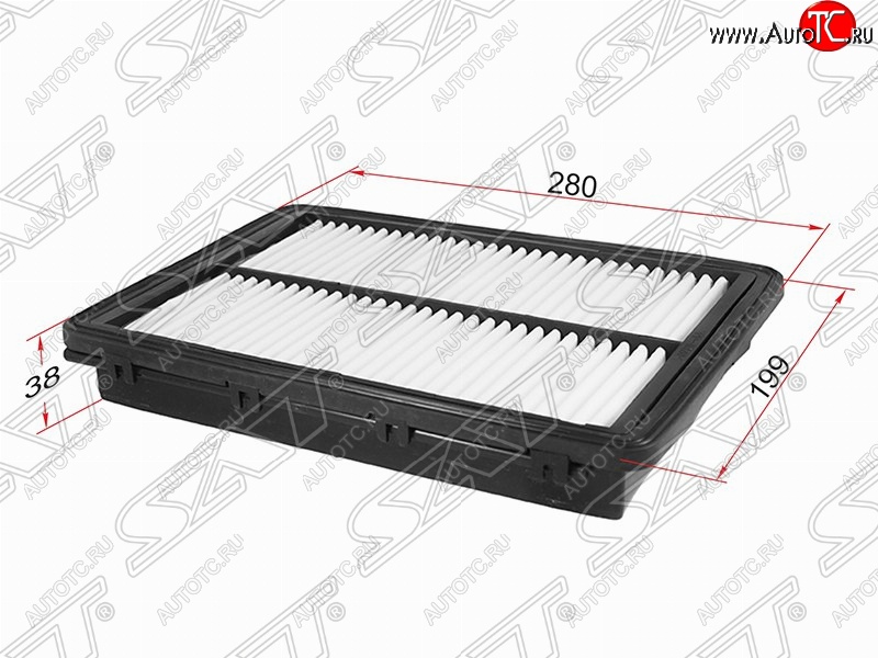 319 р. Фильтр воздушный двигателя (2.0, 2.4) SAT (280х199х38 mm)  Hyundai Sonata  LF (2017-2019), KIA Optima ( 4 JF,  JF) (2016-2020)  с доставкой в г. Владивосток