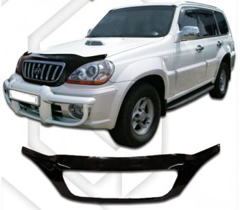 2 899 р. Дефлектор капота CA-Plastic exclusive Hyundai Terracan HP дорестайлинг (2001-2004) (Classic черный, Без надписи)  с доставкой в г. Владивосток. Увеличить фотографию 1