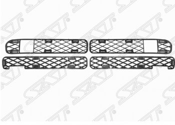 Решетка в передний бампер SAT (комплект, верх+низ) Hyundai (Хюндаи) Terracan (Терракан)  HP (2001-2004) HP дорестайлинг