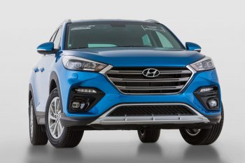 17 999 р. Передний бампер YT  Hyundai Tucson  TL (2015-2018) дорестайлинг (Неокрашенный)  с доставкой в г. Владивосток. Увеличить фотографию 2