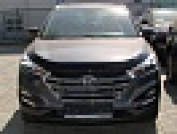 3 399 р. Дефлектор капота SIM Hyundai Tucson TL дорестайлинг (2015-2018)  с доставкой в г. Владивосток. Увеличить фотографию 2