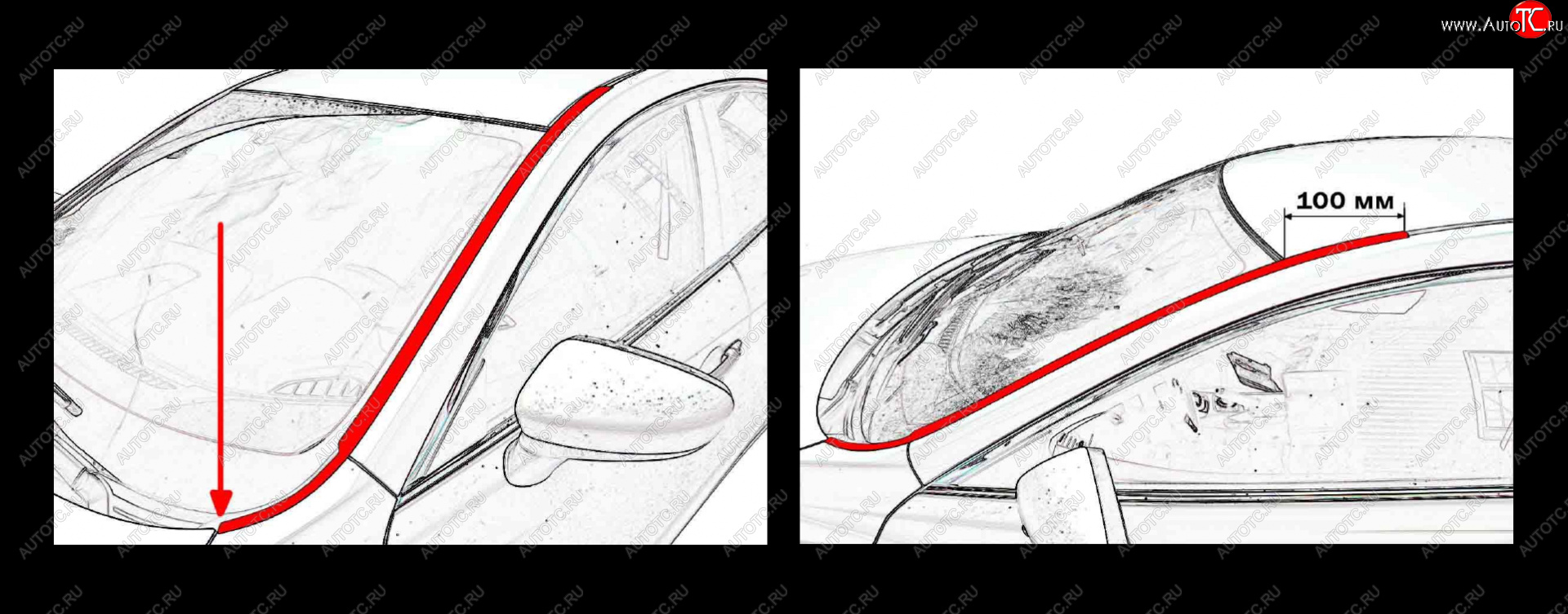 2 199 р. Водостоки лобового стекла Стрелка 11  Hyundai Tucson  TL (2015-2018) дорестайлинг (Автомобиль без рейлингов)  с доставкой в г. Владивосток