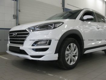 6 799 р. Юбка переднего бампера АВТОКРАТ Hyundai Tucson TL рестайлинг (2018-2021) (Неокрашенная)  с доставкой в г. Владивосток. Увеличить фотографию 3