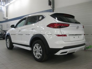 6 799 р. Юбка заднего бампера АВТОКРАТ Hyundai Tucson TL рестайлинг (2018-2021) (Неокрашенная)  с доставкой в г. Владивосток. Увеличить фотографию 2