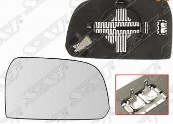 Правое полотно зеркала SAT (асферическое, с обогревом) Hyundai Tucson  JM (2004-2010)