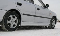 4 099 р. Пороги накладки Style  Hyundai Accent  седан ТагАЗ (2001-2012) (Неокрашенные)  с доставкой в г. Владивосток. Увеличить фотографию 4