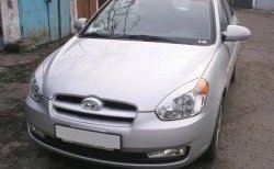 1 649 р. Реснички на фары CT v1 Hyundai Accent MC седан (2005-2011) (Неокрашенные)  с доставкой в г. Владивосток. Увеличить фотографию 3