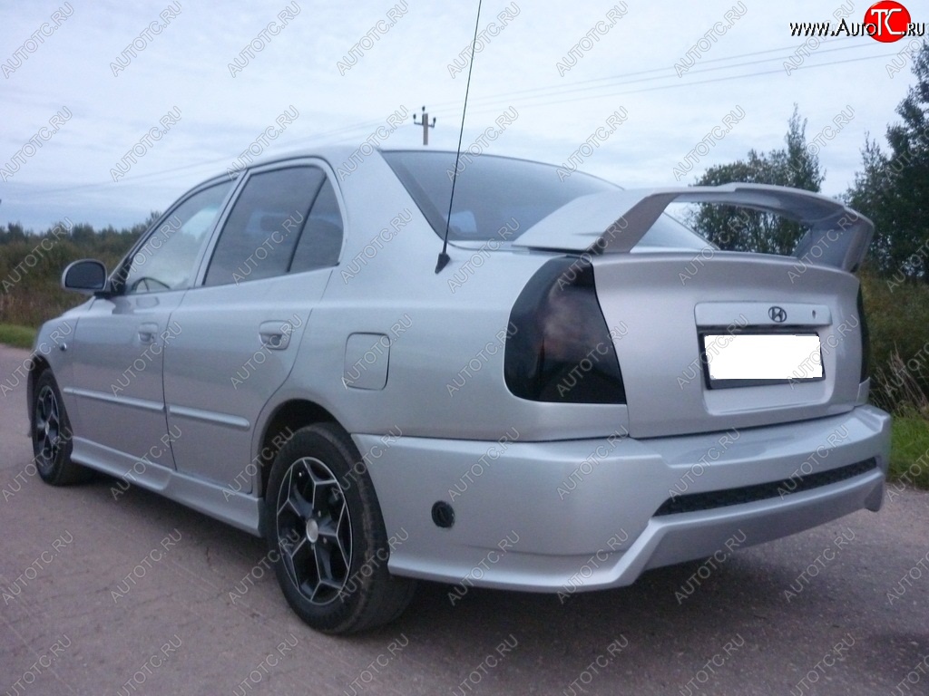 5 499 р. Спойлер GALANT STYLE Hyundai Accent седан ТагАЗ (2001-2012) (Неокрашенный)  с доставкой в г. Владивосток