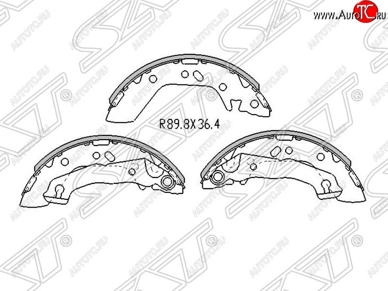 1 779 р. Колодки тормозные SAT (задние) Hyundai Accent седан ТагАЗ (2001-2012)  с доставкой в г. Владивосток