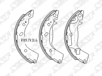 Колодки тормозные задние SAT Hyundai (Хюндаи) Getz (Гетс)  TB (2002-2010) TB хэтчбэк 5 дв. дорестайлинг, хэтчбэк 5 дв. рестайлинг