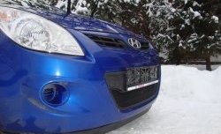 1 469 р. Сетка на бампер Russtal (черная)  Hyundai i20  PB (2008-2012) хэтчбэк дорестайлинг  с доставкой в г. Владивосток. Увеличить фотографию 3