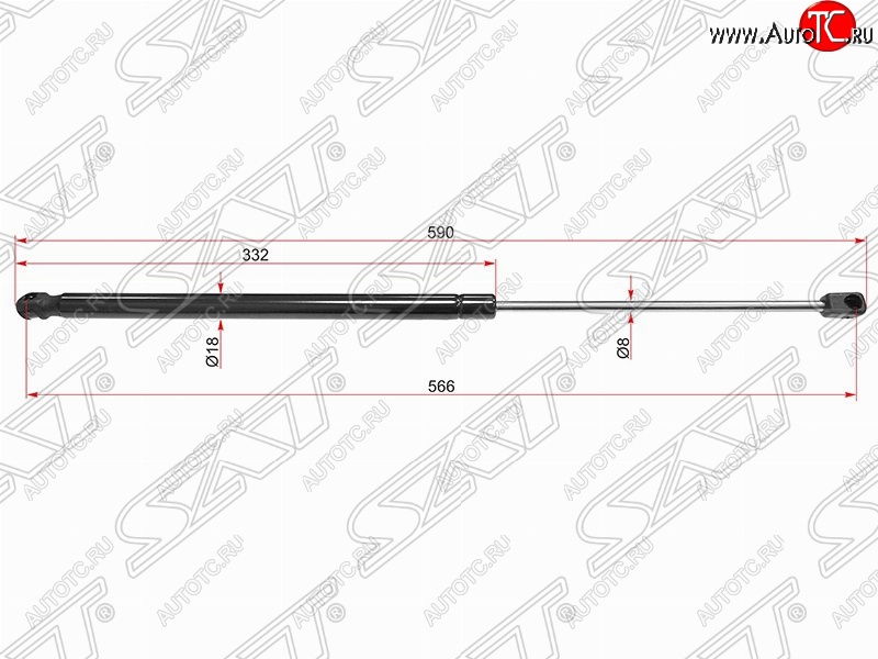 699 р. Упор крышки багажника SAT (газовый) Hyundai I30 FD хэтчбек дорестайлинг (2007-2010)  с доставкой в г. Владивосток