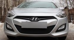 Сетка на бампер Russtal (черная) Hyundai I30 2 GD дорестайлинг, хэтчбэк 5 дв. (2011-2015)