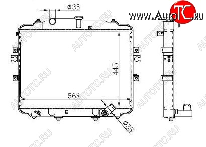 11 649 р. Радиатор двигателя SAT (пластинчатый, 2.5D, МКПП)  Hyundai Porter  HR (2005-2018)  с доставкой в г. Владивосток