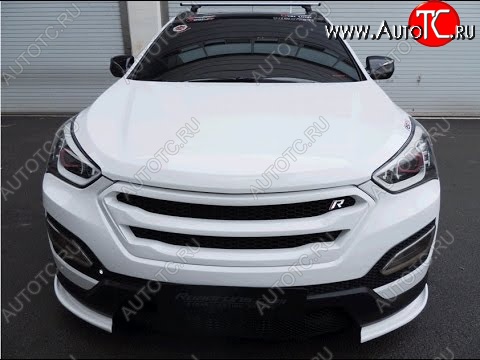 7 949 р. Решетка радиатора ROADRUNS DESIGN Hyundai Santa Fe DM дорестайлинг (2012-2016) (без сетки, Неокрашенная)  с доставкой в г. Владивосток