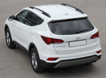 10 349 р. Комплект рейлингов АПС  Hyundai Santa Fe  DM (2012-2019) дорестайлинг, рестайлинг (Черные, без поперечин)  с доставкой в г. Владивосток. Увеличить фотографию 4