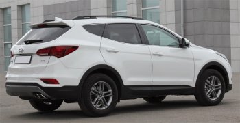 10 349 р. Комплект рейлингов АПС  Hyundai Santa Fe  DM (2012-2019) дорестайлинг, рестайлинг (Черные, без поперечин)  с доставкой в г. Владивосток. Увеличить фотографию 5