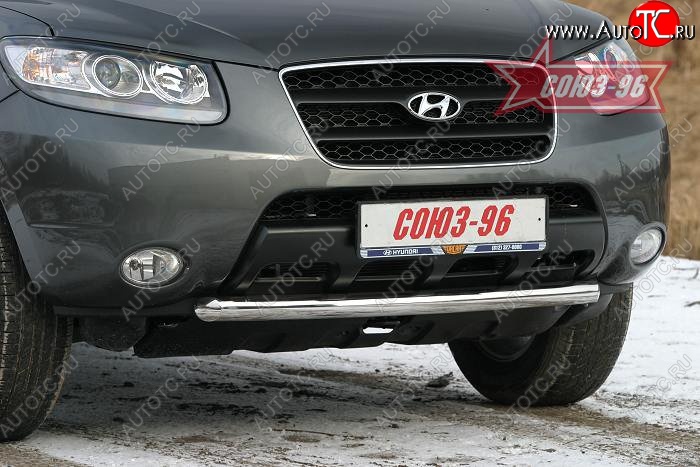 11 699 р. Защита переднего бампера одинарная Souz-96 (d60) Hyundai Santa Fe CM дорестайлинг (2006-2009)  с доставкой в г. Владивосток