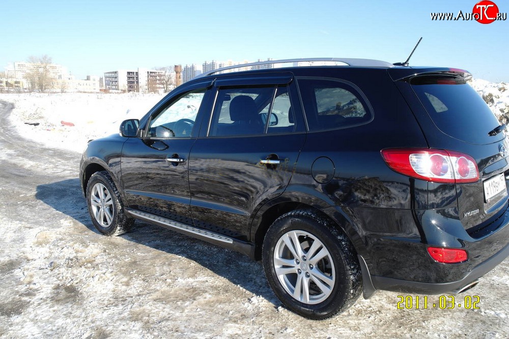 13 549 р. Пороги BMW Style Hyundai Santa Fe CM рестайлинг (2009-2012)  с доставкой в г. Владивосток