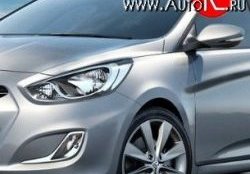 4 299 р. Переднее левое крыло Стандартное Hyundai Solaris RBr седан дорестайлинг (2010-2014) (Окрашенное)  с доставкой в г. Владивосток. Увеличить фотографию 2