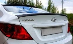 3 089 р. Козырёк на заднее стекло Драйв Hyundai Solaris RBr седан рестайлинг (2014-2017) (Неокрашенный)  с доставкой в г. Владивосток. Увеличить фотографию 3