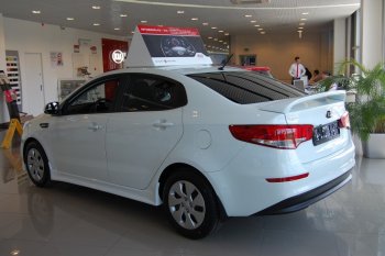 11 699 р. Пороги накладки LitCompany KIA Rio 3 QB рестайлинг седан (2015-2017) (Неокрашенные)  с доставкой в г. Владивосток. Увеличить фотографию 4