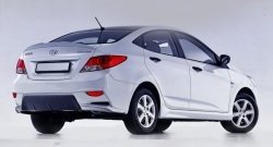 3 599 р. Пороги накладки Sport Hyundai Solaris RBr седан дорестайлинг (2010-2014) (Неокрашенные)  с доставкой в г. Владивосток. Увеличить фотографию 7