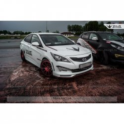 4 999 р. Пороги накладки TopKontur Design KIA Rio 3 QB рестайлинг седан (2015-2017) (Неокрашенные)  с доставкой в г. Владивосток. Увеличить фотографию 5