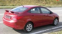 7 699 р. Спойлер Блиц  Hyundai Solaris  RBr (2010-2017) седан дорестайлинг, седан рестайлинг (Неокрашенный)  с доставкой в г. Владивосток. Увеличить фотографию 2