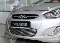 Декоративная вставка воздухозаборника Berkut Hyundai Solaris RBr седан рестайлинг (2014-2017)