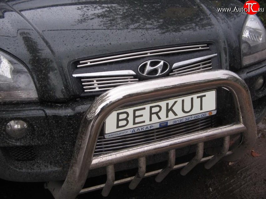 4 799 р. Декоративная вставка воздухозаборника Berkut Hyundai Tucson JM (2004-2010)  с доставкой в г. Владивосток