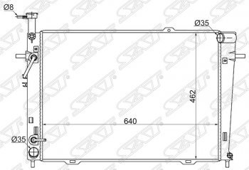 Радиатор двигателя (трубчатый, 2.0/2.7, МКПП/АКПП) SAT Hyundai (Хюндаи) Tucson (Туссон)  JM (2004-2010), KIA (КИА) Sportage (Спортаж)  2 JE,KM (2004-2008)