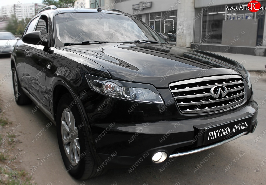 1 099 р. Реснички на фары RA  INFINITI FX35  S50 - FX45  S50 (Неокрашенные)  с доставкой в г. Владивосток