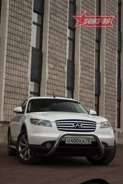 Защита переднего бампера Souz-96 (d76) INFINITI FX35 S50 рестайлинг (2006-2008)