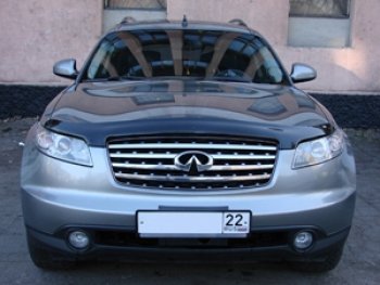 3 199 р. Дефлектор капота SIM  INFINITI FX35  S50 - FX45  S50  с доставкой в г. Владивосток. Увеличить фотографию 2