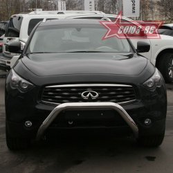 25 019 р. Защита переднего бампера Souz-96 (d76) INFINITI FX35 S51 дорестайлинг (2008-2011)  с доставкой в г. Владивосток. Увеличить фотографию 2