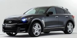 12 799 р. Пороги накладки Lorinser INFINITI FX50 S51 дорестайлинг (2008-2011) (Неокрашенные)  с доставкой в г. Владивосток. Увеличить фотографию 2