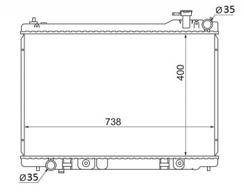 Радиатор двигателя (пластинчатый, МКПП/АКПП) SAT INFINITI G35 V35 седан (2002-2007)