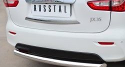 17 299 р. Одинарная защита заднего бампера из трубы диаметром 76 мм SLITKOFF  INFINITI JX35 (2012-2014)  с доставкой в г. Владивосток. Увеличить фотографию 2