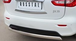 16 849 р. Защита заднего бампера (Ø75x42 мм, нержавейка) Russtal INFINITI JX35 (2012-2014)  с доставкой в г. Владивосток. Увеличить фотографию 2