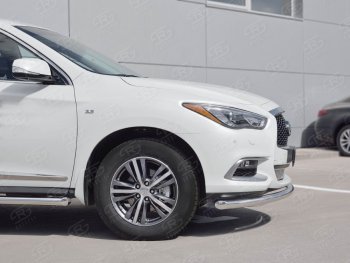 15 349 р. Защита заднего бампера (Ø63 мм, нержавейка) SLITKOFF INFINITI QX60 L50 рестайлинг (2016-2021)  с доставкой в г. Владивосток. Увеличить фотографию 3